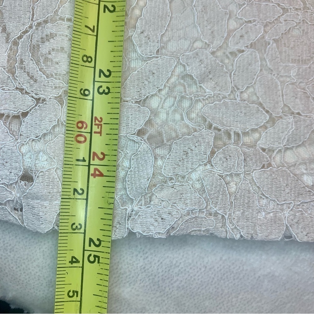NEW Boho Lace Top Small Ivory / Cream Sleeveless Shirt w/Lace Layer Classy - Picture 14 of 16